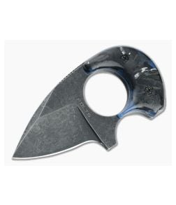 Alan Folts Custom Baby Bear Blackwash CPM-154 Kipps Flake Blue Glow Carbon Fixed Blade 4628 - CU-4628 1