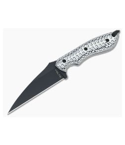 Alan Folts S.P.E.W. Small Pocket Everyday Wharncliffe Black CPM-154 White/Black G10 Fixed Blade 4629 - CU-4629 1