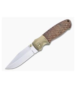John W. Smith Custom New York Special Satin S35VN Ironwood Liner Lock Folding Knife 4662 - CU-4662 1