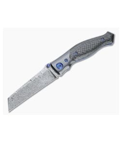 Alan Folts Linear Prototype Tier 3 Damasteel Zirconium Bolstered Carbon Fiber Liner Lock Folder 4681 - CU-4681 1