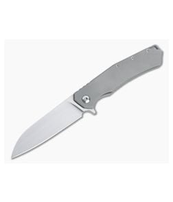 Burger Custom Sierra Satin Elmax Satin Hardware Titanium Frame Lock Flipper 4690 - CU-4690 1