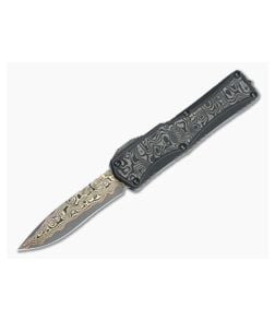 Heretic Colossus OTF Custom Bakers Forge Damascus Fat Carbon Inlays - CU-4698 1