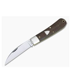 Tidioute #47 Viper Brown Burlap Micarta Slip Joint Knife 470120 - GEC-470120-BBM 1
