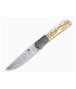 Brad Zinker Urban Trapper LLF Damasteel Zirconium Bolstered Mammoth Front Flipper 4713 - CU-4713 1