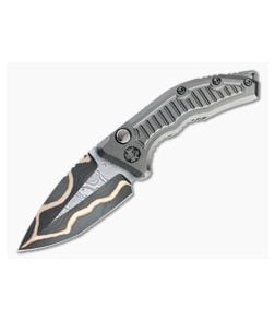 Heretic Custom Medusa Bakers Forge Damascus Tanto - CU-4728 1