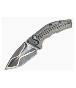 Heretic Custom Medusa Bakers Forge Damascus Tanto - CU-4729 1