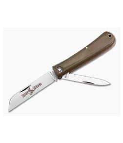 Farm and Field Tool Hayn' Helper Two-Blade OD Green Micarta - GEC-473216-GLM 1
