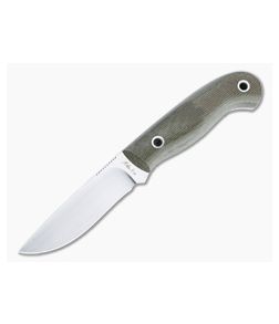 Mike Irie Model 110 Drop Point CPM-154 Green Canvas Micarta Fixed Blade 4744 - CU-4744 1