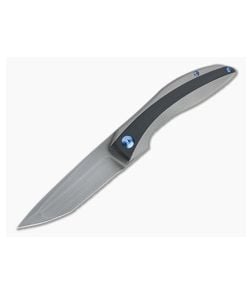 Simeon Custom Knives IcePick Rhino Flipper Smoke CPM 154 Black G10 Titanium Folder 4758 - CU-4758 1