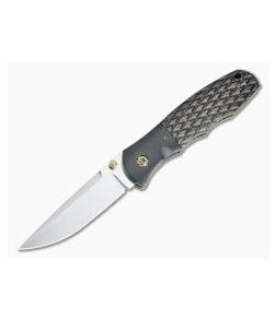 John W. Smith Custom Nexus Satin S45VN Zirc Bolstered Lightning Strike Carbon Fiber Folder 4776 - CU-4776 1