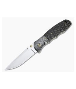 John W. Smith Custom Nexus Satin S45VN Carbon Fiber Bolstered Black Palm Wood Folder 4777 - CU-4777 1