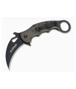 Fox Knives 478 Karambit Dark Brown Aluminum Black N690Co Folder 478-BR - FK-478-BR 1