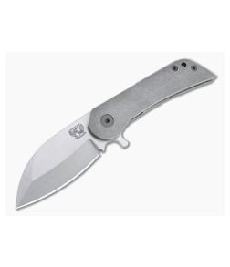 Grindhouse Knives KD #3 Flipper Stonewashed XHP Tumbled Titanium Folder 4785 - CU-4785 1