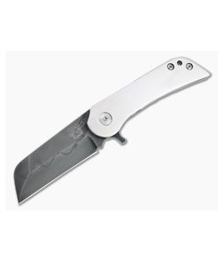 Grindhouse Knives KD #6 Flipper Hamon 1095 Satin Titanium Folder 4789 - CU-4789 1