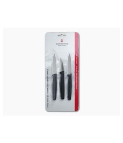 Victorinox 3-Piece Paring Knife Set Black Nylon Handle 6.7503-X3 - VN-6.7503-X3 1
