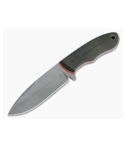 Tom Krein Custom White Mountain Hunter Acid Washed Nitro-V Green Linen Micarta Fixed Blade - CU-4807 1