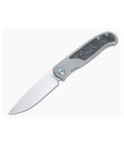 Burger Custom Atlas SFL M390 Drop Point Fat Carbon Inlay Front Flipper 4830 - CU-4830 1
