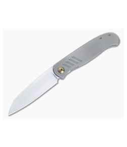 Burger Custom Atlas SFL M390 Sheepfoot Full Titanium Bronze Accents Front Flipper 4833 - CU-4833 1