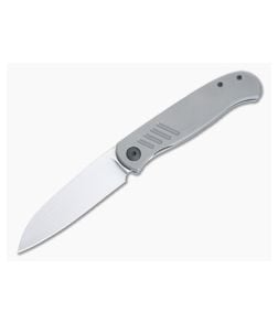 Burger Custom Atlas SFL M390 Sheepfoot Full Titanium Black Accents Front Flipper 4834 - CU-4834 1