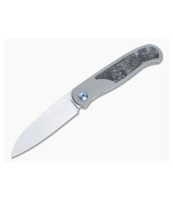 Burger Custom Atlas CFL M390 Sheepfoot Fat Carbon Inlay Front Flipper 4836 - CU-4836 1