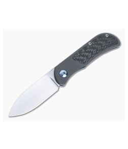 Burger Custom EXK CFL M390 Spear Point Carbon Fiber Inlay Front Flipper 4842 - CU-4842 1