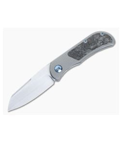 Burger Custom EXK CFL M390 Reverse Tanto Fat Carbon Inlay Front Flipper 4844 - CU-4844 1