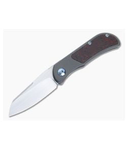 Burger Custom EXK SFL M390 Reverse Tanto Crazy Fiber Inlay Front Flipper 4853 - CU-4853 1