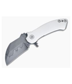 Grindhouse Knives TMAx 2.0 #0 Prototype Flipper Titanium Handles Hamon W-2 Sheepsfoot Blade 4864 - CU-4865 1