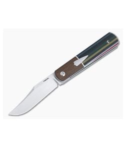 Enrique Pena Custom Barlow Front Flipper Bolstered Mexican Blanket Micarta Satin 154CM Clip Point 4873 - CU-4873 1