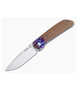 Enrique Pena Custom Mula MokuTi Bolsters Natural Micarta Satin 154CM Drop Point 4874 - CU-4874 1