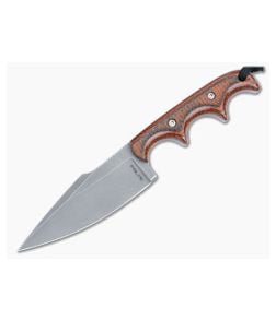 Alan Folts Custom Personal Minimalist Neck Knife Orange Carbon Fiber/G10 Handles Tumbled Elmax Harpoon Blade 4910 - CU-4910 1