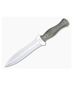 Mike Irie TS-6 Dagger Green Canvas Micarta CPM-154 - CU-4929 1