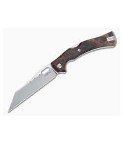 Lhotak Designs Prototype Folder Redwood Burl Handle ATI 425 Wharncliffe Blade 4950 - CU-4950 1