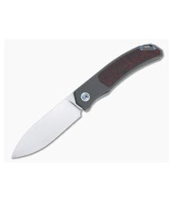 Burger Custom Urban XL Front Flipper Darkened Titanium Crazy Micarta Inlay Satin M390 Spear Point 4958 - CU-4958 1