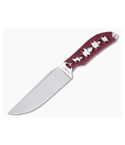 Lhotak Designs Fixed Blade Red Paracord Wrap ATI 425 Drop Point Blade 4977 - CU-4977 1