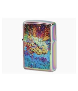 Zippo Windproof Lighter Iridescent Brass Psychedelic Brain 49787 - ZI-49787 1