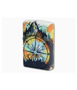 Zippo Windproof Lighter Brass Multicolor GITD Compass Design 49805 - ZI-49805 1