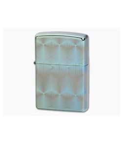Zippo Windproof Lighter High Polish Teal 360 Geometric Pattern Design 49813 - ZI-49813 1