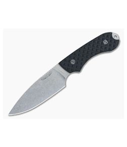Bradford Knives Guardian4 PHT Flat Grind Black G10 Stonewash 3V - BK-4FH-001-3V 1
