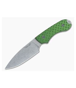 Bradford Knives Guardian4 PHT Flat Grind Toxic G10 Stonewash 3V - BK-4FH-010-3V 1
