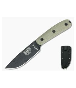 ESEE 4HM-K Black Plain Edge Rounded Handle Kydex Sheath - ESEE-4HM-K 1