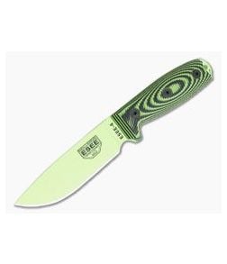 ESEE 4 Venom Green Blade 3D Neon Green/Black G10 Handles Fixed Blade 4PVG-007 - ESEE-4PVG-007 1