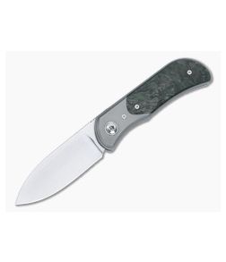 Trevor Burger Custom EXK Spearpoint Recessed Green Dark Matter Fatcarbon with Titanium Bolster - CU-5018 1