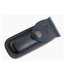 Case Black Leather Medium Sheath with Red Stitching 50216 - CA-50216 1