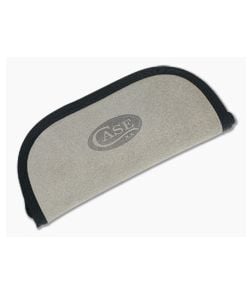Case Taco Zipper Pouch Taupe Suede Leather 50283 - CA-50283 1