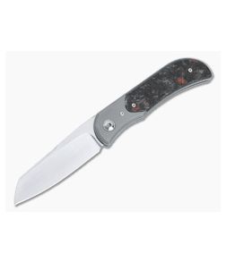 Trevor Burger Custom LEXK Sheepsfoot Recessed Red Dark Matter Fatcarbon with Titanium Bolster - CU-5029 1