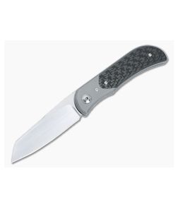 Trevor Burger Custom LEXK Sheepsfoot Recessed 3K Twill Carbon Fiber with Titanium Bolster - CU-5031 1