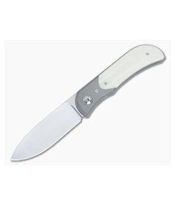 Trevor Burger Custom LEXK Spearpoint Recessed Ivory White G10 with Titanium Bolster - CU-5037 1