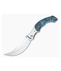 Alan Folts Custom Ritual Blue Glow Shred Carbon Fiber - CU-5050 1