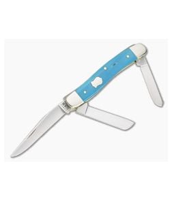 Case Medium Stockman Caribbean Blue Smooth Bone Slip Joint 50663 - CA-50663 1